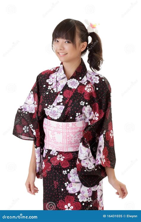 muchacha japonesa joven imagen de archivo imagen de kimono 16431035