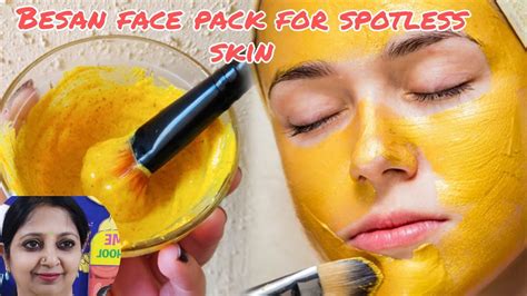 Besan Face Pack For Spotless Skin YouTube