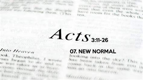 Acts 311 26 New Normal Youtube