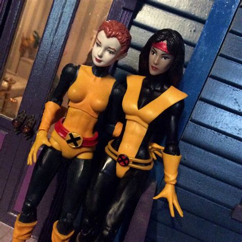 Rahne Sinclair And Dani Moonstar Action Figure Customs On Balcony By Suzanne Forbes June