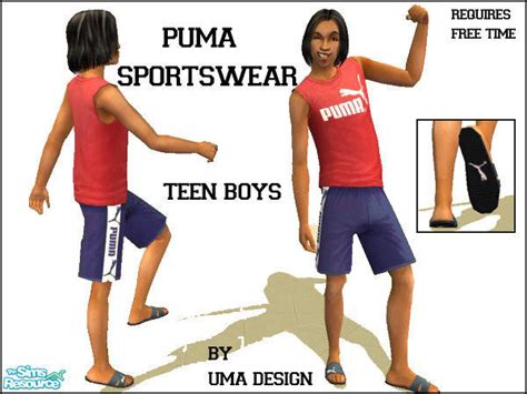 The Sims Resource Teen Boy Sportswear Puma Outfit