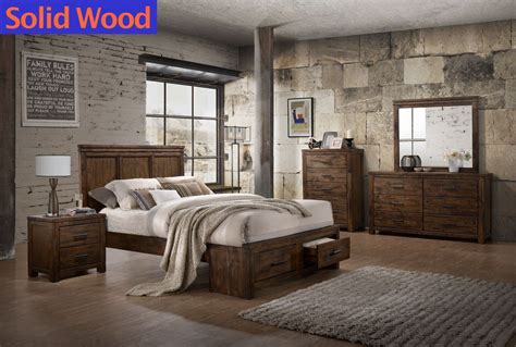 Solid wood bedroom furniture sets. Solid Wood Storage Bedroom Set by Lifestyle Furniture | My ...