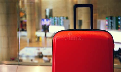 Suitcase In Airport Airport Terminal Waiting Area With Lounge Zone As A