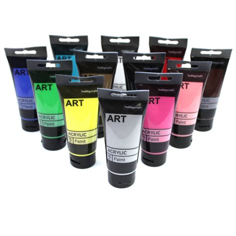 Acrylic Paint Set 75ml 12 Pack Hobbycraft