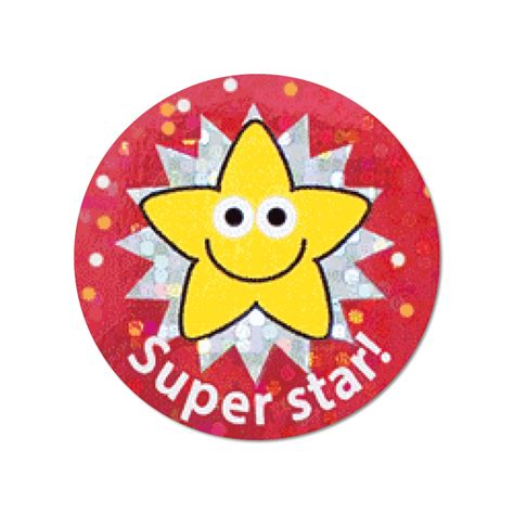 Sparkly Star Stickers With A Super Star Praise Message Superstickers