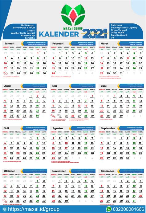 Download Kalender Tahun 2021 Lengkap Images