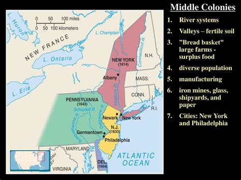 Ppt Middle Colonies New York Pennsylvania New Jersey Delaware