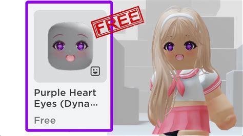 Omg How To Get Free Item Purple Heart Eyes Roblox Roblox Youtube
