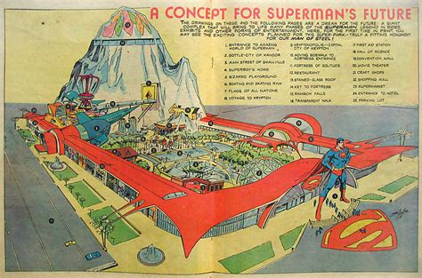 Concept Designs For A 1970s Superman Theme Park That Never Was — Geektyrant