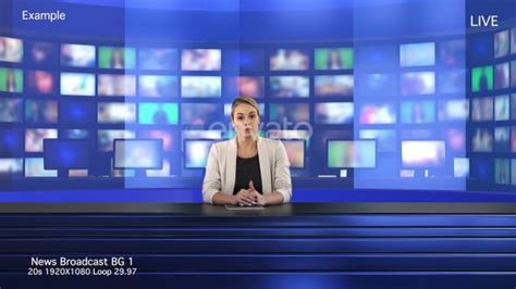 News Broadcast Newsroom Background Plate Motion Graphics Videohive