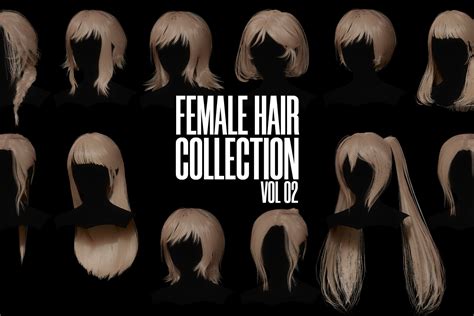 Female Hair Collection Vol 02 3d Humanoids Unity Asset Store