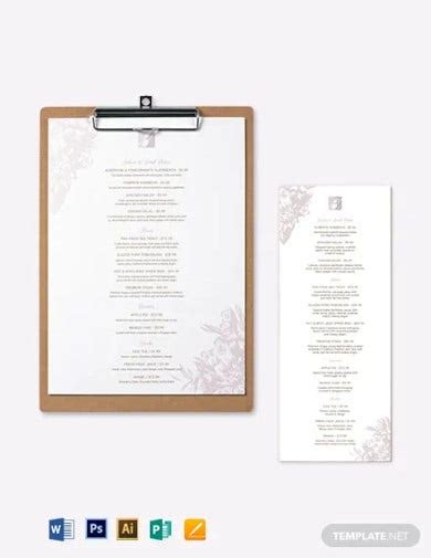 Fine Dining Restaurant Menu Design