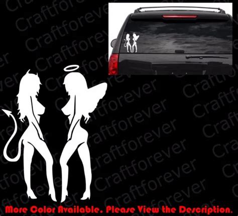 ANGEL DEVIL SEXY Girl Beauty Beast Vinyl Decal Sticker Car Window Mud Flap FY PicClick