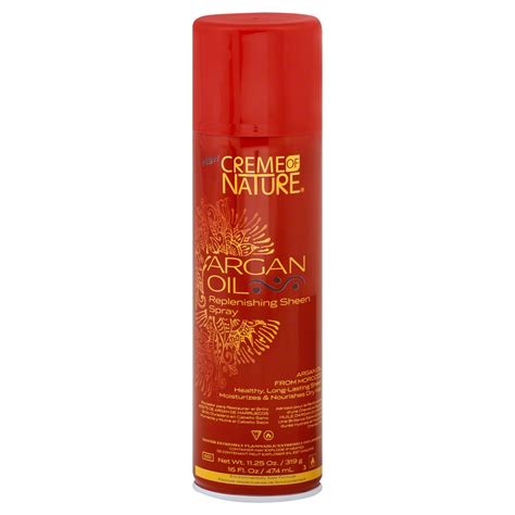 Creme Of Nature Sheen Spray Replenishing Argan Oil 1125 Oz 319 G