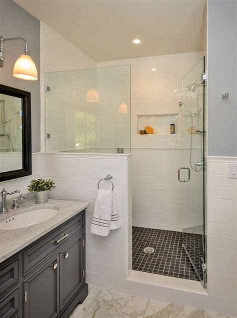 Wherever you install your stone wall, guests are sure to linger. Image result for blue shower half wall | Glass shower wall ...