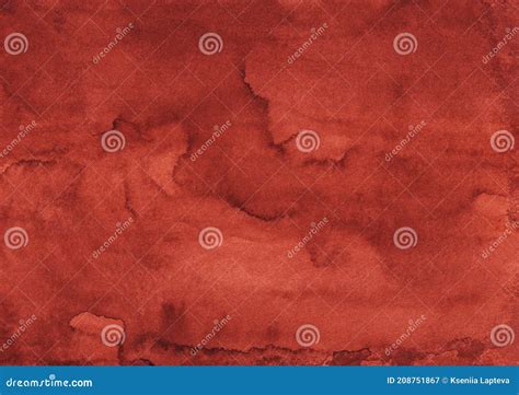 Watercolor Deep Scarlet Texture Background Hand Painted Liquid Red