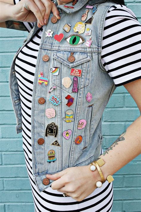 Enamel Pin Vest Fashion Magic Pinterest Patches Clothes And Grunge