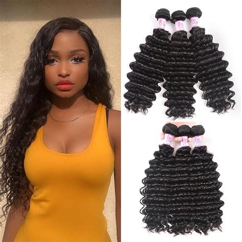 Beautyforever 7a Peruvian Virgin Hair Peruvian Deep Wave Hair 3bundles Remy Human Hair Weaving