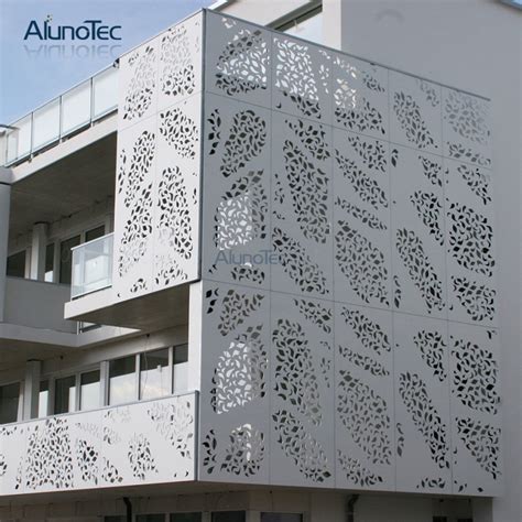China Beauty Pattern Aluminum Curtain Wall Exterior Perforated Facade