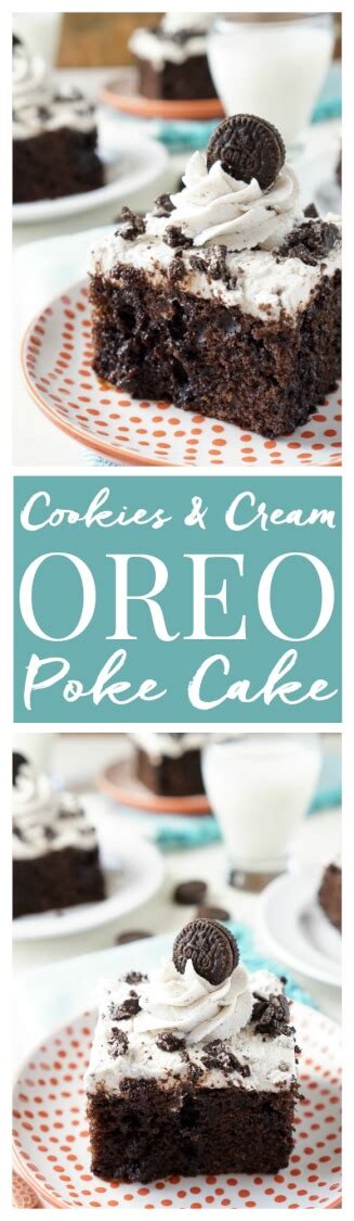 Allow the cake to cool for several minutes on the counter then put into the fridge to set up. Easy Oreo Poke Cake | Sugar and Soul