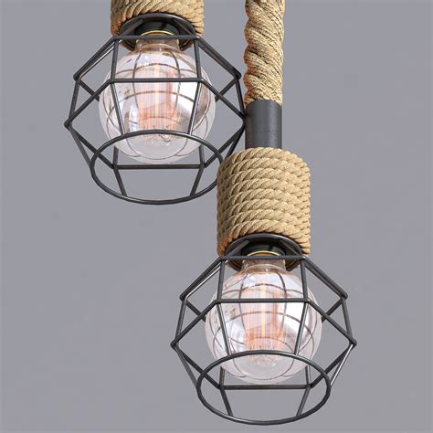 3d Model Chandelier Loft Rope