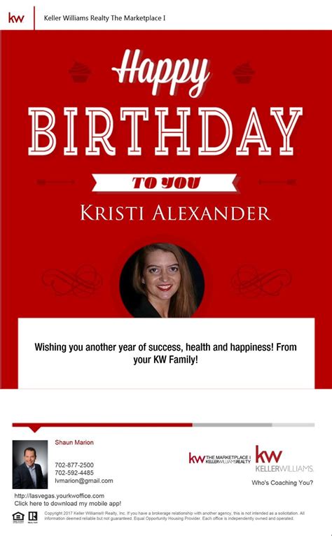 Labor unions, rural & consumer health cooperatives). Pin by Keller Williams Realty The Mar on Agent Birthdays | Keller williams realty, Happy ...