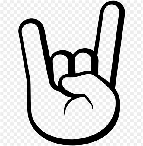 Metal Horns Png Rock N Roll Emoji Png Transparent With Clear