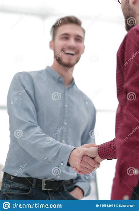 Portrait Of Two Business Partners Shaking Hands Stock Image Image Of Businesswoman People