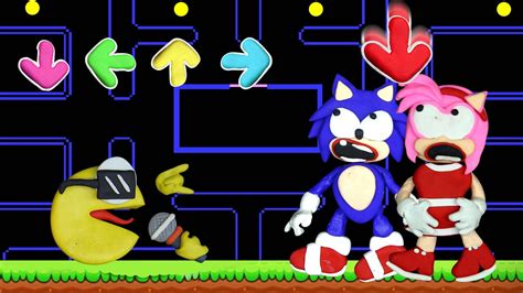 Sonic And Amy Being Teased By Pacman Pacman Stop Motion Game Youtube