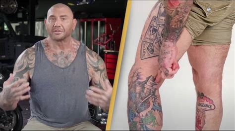 Dave Bautista Breaks Down All The Tattoos He Has On His Body