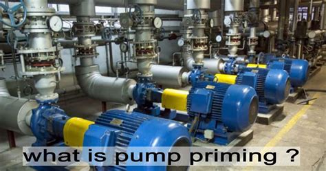 What Is Pump Priming Chemical Engineering World