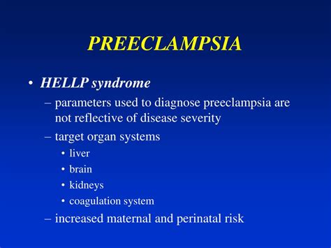 preeclampsia system disorder template