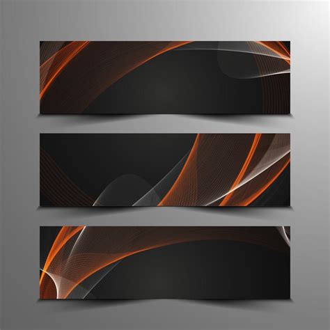Abstract Colorful Wavy Elegant Banners Set 256167 Vector Art At Vecteezy