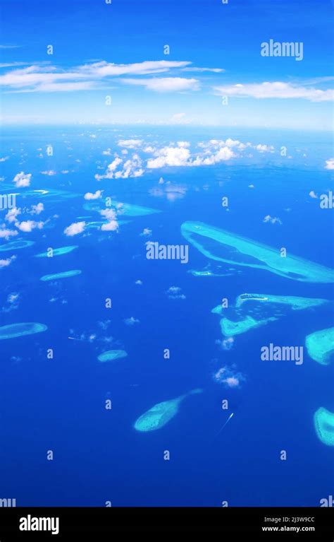Aerial View Of Maldives Archipelago Kaafu Atoll In Laccadive Seaindian