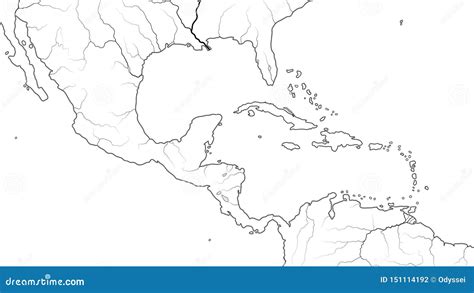 Mapa Del Mundo De America Central Y De La Regi N Del Caribe M Xico
