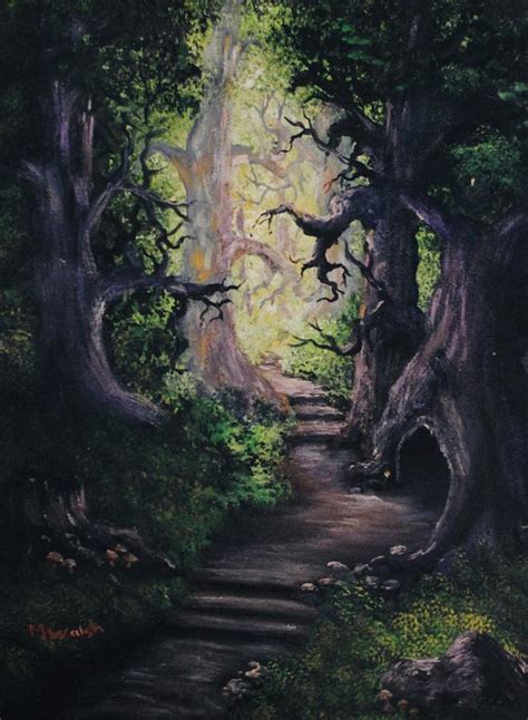 Druid Forest Painting By Megan Walsh Pixels