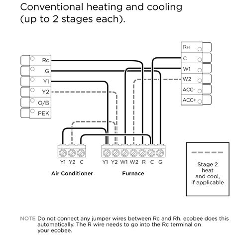 As shown in the diagram, you will need to power up the thermostat and the 24v ac power is connected to the r and c terminals. SmartThermostat with voice control and ecobee4 Wiring ...