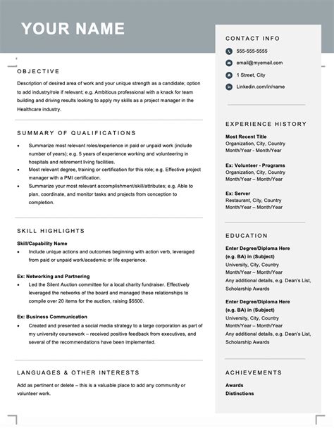 Free Functional Resume Template Of Canadian Resume Format Doc Hot Sex Picture