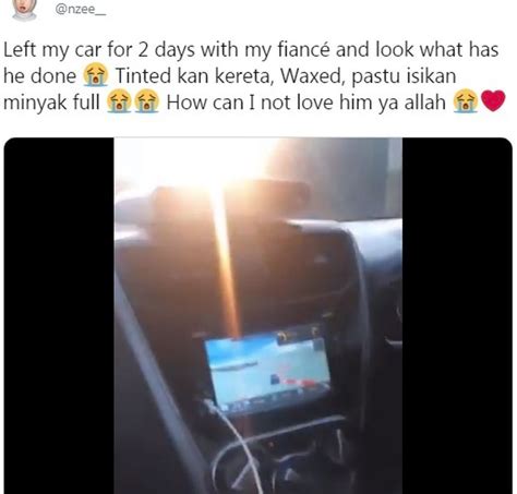 Semua cermin kereta hang kena tinted atau gelapkan 95% sebab hang drakula. Tunang Surprise Cermin Kereta Tinted Gelap, Gadis Kesal ...