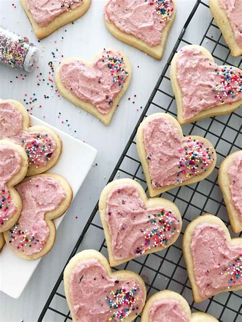 Cream Cheese Sugar Cookies With Cherry Frosting The
