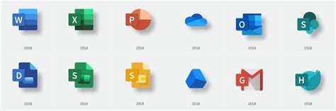 Скачать новые иконки Microsoft Office новый дизайн иконок