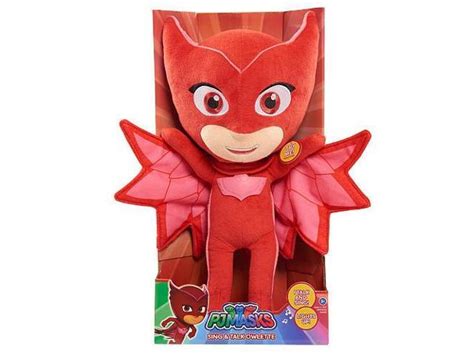 Pj Masks 14 Inch Sing And Talk Stuffed Owlette Red