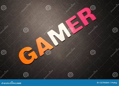 Gamer Stock Photo Image Of Type Message Color Black 132783064