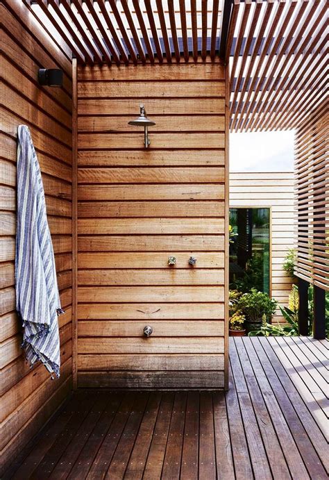 An Outdoor Shower Is The Perfect Practical Addition To Any Backyard