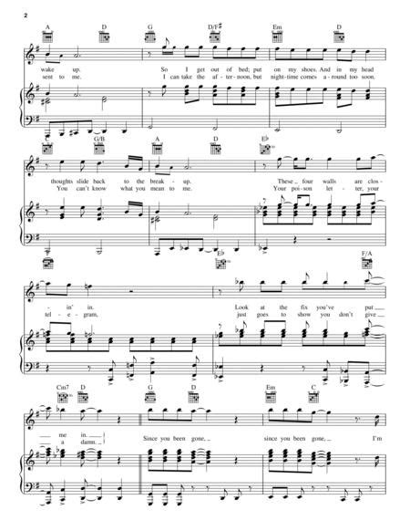 since you ve been gone by digital sheet music for score download and print hx 141614 sheet
