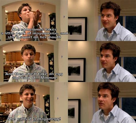 Finally george michael's patience ends and he throws his dad out and michael gets a flight to phoenix purely to see an michael is now working for the unnamed google and is going around southern california in the google car taking photos for. She calls it a mayonegg. (With images) | Arrested development quotes, Arrested development ...