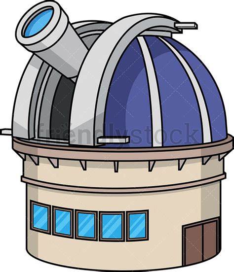 Space Observatory Cartoon Clipart Vector Friendlystock Space