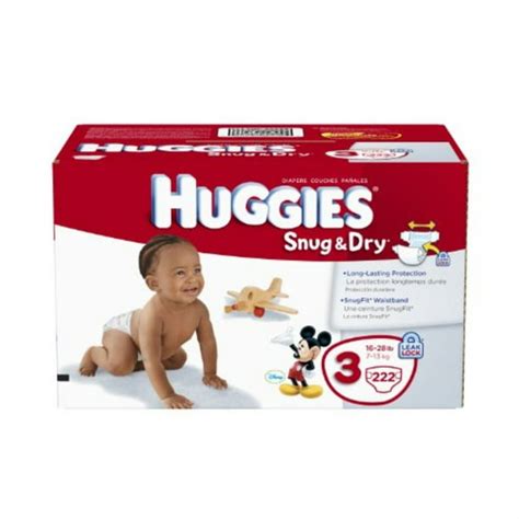 Huggies Snug And Dry Diapers Economy Plus Size 3 222 Count