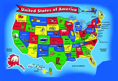 United States Map For Kids Gambaran