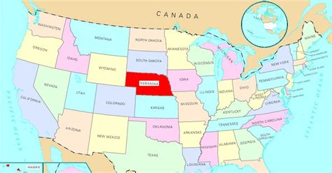 Nebraska Map Usa Bepoethic